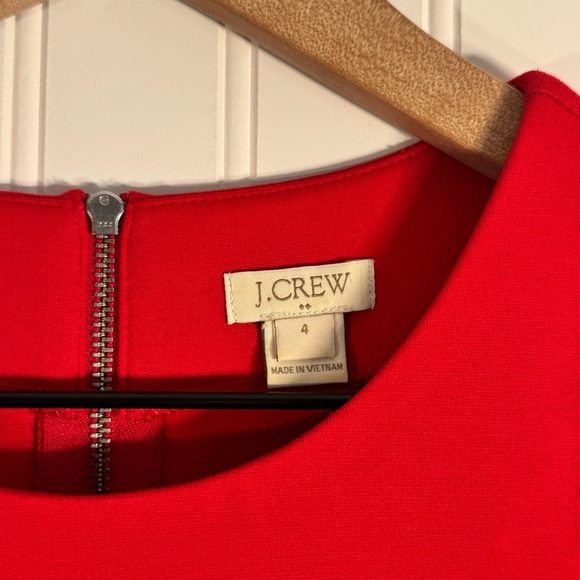 J. Crew Women’s Classic Red Sheath Dress 3/4 Sleeve Size 4 - Picture 5 of 10